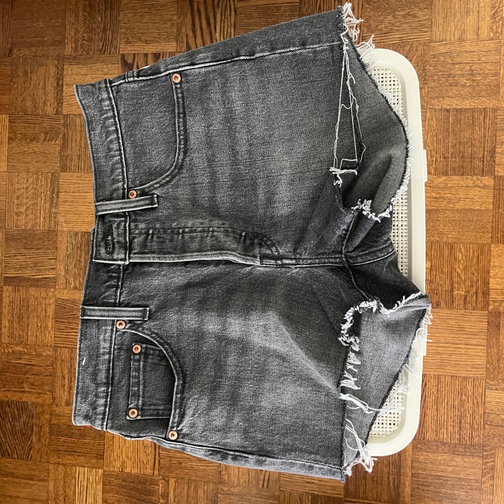 Frayed Hem Denim Shorts